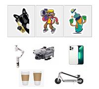 Fututech Autocollants Décoratifs en PVC pour DJI OM5 Stabilisateur Drone Téléphone Portable Ordinateur Tablette Caméra d'action Tasse Instrument de Musique Accessoire Electronique (Combo3)