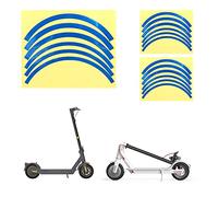 Fututech Bande Réfléchissante de Roue pour Xiaomi M365 1S Pro Pro2 MI3 Autocollant Scooter Electrique pour Segway Ninebot Max G30 Max G30E LL E22 E25 E45 Accessoire Trottinette (Bleu)
