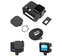 Fututech Coque en Silicone pour GoPro Hero 4K Etuis de Protection Capuchons d'Objectif Couvertures Latérales Lanière pour Caméra d'action Kit Accessoires
