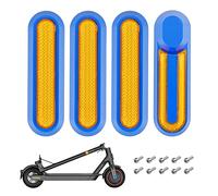 Fututech Couvercle Décorative Réfléchissante pour Xiaomi M365 Pro Pro2 1S Couverture de Roue pour Mi 3 Accessoire Trottinette Pièce de Rechange Protective Cover for Electric Scooter (Bleu/Orange)