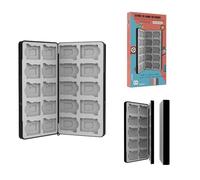 Fututech Etui de Cartes de Jeu pour Nintendo Switch 2/1/Lite/OLED Boîte de Rangement pour 20 Jeux et Carte Micro SD (Noir)