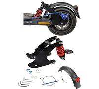 Fututech Kit Amortisseur Suspension Arrière pour Mi 3 Xiaomi Fourche Feu de Freinage Conduite de Frein Garde-Boue Accessoire Scooter Electrique Pièce Modifiée Détaché Trottinette (Rouge)