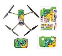Fututech Kit Autocollant pour DJI Mavic 3 Autocollants Décoratifs Drone Télécommande Body Skin Anti-Rayures Etanche Accessoire (Forest Party)