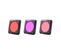 Fututech Kit Filtre de Plongée pour DJI Action 2 Réglable Haut Transmission Revêtement Multicouche Etanche Anti-Huile Anti-Rayures Accessoire Caméra d'action (Kit Filtre de plongée)