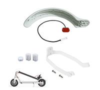 Fututech Kit Garde-Boue Arrière pour Xiaomi M365 Pro Feu Arrière Support Bouchon Anti-Poussiere Feu de Freinage Trottinette Accessoire Scooter Electrique Pièce de Rechange (Blanc)