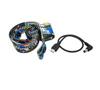 Fututech Kit Sangles de Tête Réglable + Câble pour DJI FPV Casque Goggles V2 et Autres Marques de Lunettes VR Accessoire Drone Haute Compatibilité Bonne Elasticité (Sangle+câble)