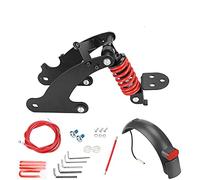 通用 Fututech Kit Suspension Arrière Scooter Electrique pour Xiaomi M365 1S Essential Lite Amortisseur Garde-Boue Feu Arrière Accessoires Trottinettes Modification (Rouge pour M365 1S EL)
