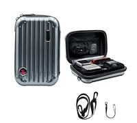 Fututech Sac de Rangement Rigide pour Insta360 One RS X2 GO2 Sacs à Bandoulière Sac de Transport pour GoPro Mallette Sac à Main pour DJI Action2 Imperméable Anti-Rayure Anti-Choc (Gris)