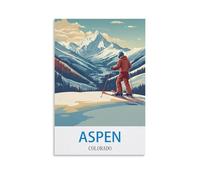 FUUDANG Poster de voyage vintage Colorado Aspen 20 x 30 cm