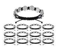 FUUGlan Lot de 12 bracelets de prière bénédictins réglables avec symboles chrétiens - Bijoux inspirants pour un usage quotidien