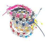 FUUGlan Lot de 12 bracelets de prière bénédictins réglables avec symboles chrétiens - Bijoux inspirants pour un usage quotidien