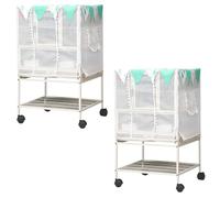 FUUGlan Lot de 2 filets anti-éclaboussures lavables pour grande cage à oiseaux et petits animaux domestiques