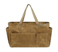 FUUGlan Sac en toile cirée pour pots de camping avec plusieurs compartiments et design facile à transporter pour activités de plein air et usage domestique, kaki