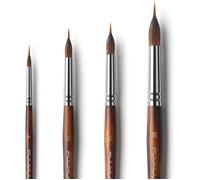 Fuumuui Pinceaux Traceur Jupon Aquarelle Professionnels - 4 Pièces Pinceaux Fins D'artiste pour Aquarelle, Liner Watercolor Brushes
