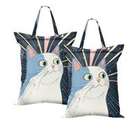 Fuuny Ragdoll Lot de 2 sacs étanches pour vêtements sales avec poignée Motif chat