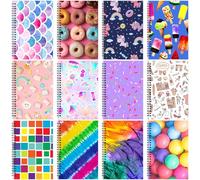Fuutreo Lot de 12 carnets à spirale pour le travail - Format A5 - 21 x 14 cm - Papier ligné - Couverture kraft - 12 couleurs - 60 feuilles et 120 pages - Pour bureau, école (doux, innovant)