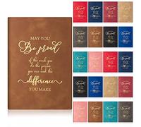 Fuutreo Lot de 20 cahiers de remerciement en cuir A5 - Cadeau inspirant pour femmes, hommes, employés, collègues, enseignants, retraites, bénévoles, infirmières (fier)