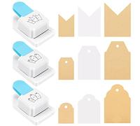 Fuutreo Lot de 3 perforatrices 3 en 1-3,8 cm - 5,1 cm - 6,3 cm - En forme de levier - Pour travaux manuels, étiquettes, cartes, scrapbooking, projets de bricolage, 3 styles
