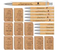 Fuutreo Lot de 30 cadeaux chrétiens espagnols avec verset de la Bible et stylo à bille, Regalos Cristianos En Español, cadeaux catholiques pour hommes, femmes, école du dimanche, étudiants, église VBS