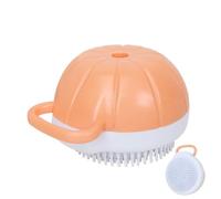 Fuuxtci Brosse à shampoing pour chien, distributeur de shampoing | Brosse à récurer pour chien en forme de citrouille,Distributeur de shampoing à prise confortable pour poils de chat et de chien