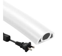 Fuuxtci Cache-câbles de sol, cache-câbles électriques pour le sol, goulotte de câble en PVC flexible, fond de protection de câble ignifuge - Protection de câble autocollante pour la gestion des câbles