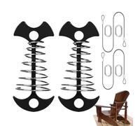 Fuuxtci Crochets de fixation pour terrasse - Crochet de fixation à chevrons pour meubles de terrasse - 2 pièces - Accessoires en d'aluminium avec 2 cordes pour tables de camping - Chaises