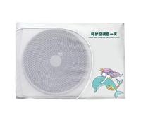 Fuuxtci Housse de protection pour climatiseurs extérieurs, protection complète pour appareils extérieurs avec grille de protection contre les feuilles, housse de protection universelle en maille pour