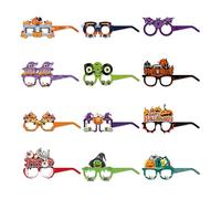 Fuuxtci Lunettes Halloween Effrayantes | 12 Pièces Accessoires de Fête en Papier - Lunettes pour Photobooth d'Halloween pour Boîte de Nuit, École, Festival de Musique, Carnaval, Maison Hantée, Cosplay