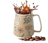 Fuuxtci Mug à Fleurs | Verres à Boire Originaux 71cl,Mug Laitier en Céramique pour Amoureux de la Décoration Maison Étudiants Profs Salon Bureau