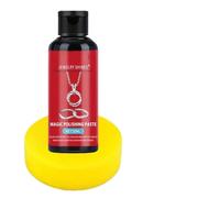 Fuuxtci Nettoyant pour Bijoux en Argent | Crème Réductrice de Rayures Métalliques 50 ml Avec Éponge | Crème pour Nettoyage Bijoux Jade Chaîne Métal Anneau Soin des Rayures | Redonne l'Éclat