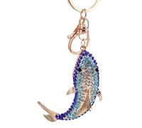 Fuuxtci Porte-Clés en Baleine | Breloque Baleine 3D pour Voiture Sac à Main Sacs | Accessoire de Bijouterie Brillant pour Femmes, Cadeau pour Fille, Copine, Mère, Épouse