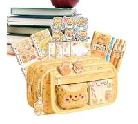 Fuuxtci Trousse Mignonne - Grande Trousse de Papeterie à Motif Ours - Pochette de Rangement pour Crayons,pour Étudiants, Classe, Maison, Étude, Voyage, Anniversaire, Noël, Rentrée des Classes