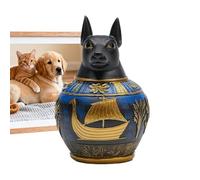 Fuuxtci Urne De Crémation pour Animaux | Style Égyptien en Résine Spirituel | Urnes Commémoratives pour Animaux - pour Commémorer La Perte Et Le Chagrin À La Maison sur Bureau Ou Étagère pour Honorer