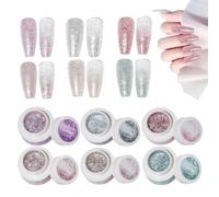 Fuuxtci Vernis À Ongles En Gel Avec Paillettes,6 Pièces Vernis Gel UV Scintillant | Accessoires de Manucure et Soin pour Femmes et Jeunes Filles