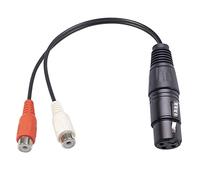 FUWIND Cable XLR Vers Double RCA Cable R¨¦Partiteur XLR Vers RCA Y 3 Broches XLR Femelle Vers 2RCA Femelle Amplificateur Priseda M¨¦Lange Cable AV, 0,2 M