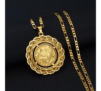 FUWIND Collier Pendentif Bijoux Collier de pièces de Monnaie de Dinde pour Femmes Hommes pièces de Monnaie du Kurdistan Bijoux Pendentif Osmanli Turklerin Noël Date d'anniversaire Cadeau