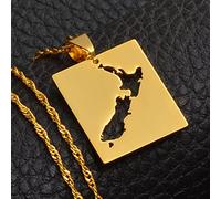 FUWIND Collier Pendentif Bijoux Colliers avec Pendentif Carte de la Nouvelle-Zélande NZ Maps Jewelry Noël Date d'anniversaire Cadeau