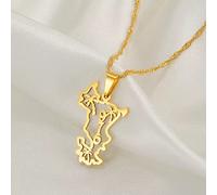 FUWIND Collier Pendentif Bijoux Colliers Pendentif Mayotte pour Femme Fille Bijoux Mamoudzou Mahore Noël Date d'anniversaire Cadeau