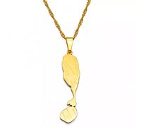 FUWIND Collier Pendentif Bijoux Colliers Saint-Kitts-et-Nevis Saint-Kitts-et-Nevis Cartes Pendentif Chaîne Bijoux Noël Date d'anniversaire Cadeau