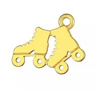 FUWIND Collier Pendentif Bijoux Patins Chaussures Breloques Couleur Or Patin à Glace Sport pendentifs à Collier Bracelets Bijoux Anniversaire la fête Cadeau