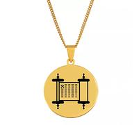 FUWIND Collier Pendentif Bijoux Torah juive, mosquée de la Synagogue, Colliers Pendentif judaïsme Hanukkah Ornements israéliens Bijoux israéliens Noël Date d'anniversaire Cadeau