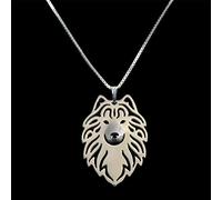 FUWIND Collier Pendentif joaillerie Collier Pendentif pour Animaux de Compagnie Bijoux féminins Samoyède Chien Collier Chien Noël Anniversaire Parti Cadeau