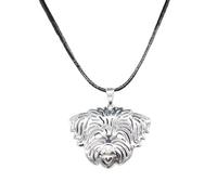 FUWIND Collier Pendentif joaillerie Colliers Bichon pour Animaux de Compagnie Bijoux Coton de Tuléar Pendentif Colliers Corde Chaîne Chien Collier Noël Anniversaire Parti Cadeau