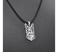 FUWIND Collier Pendentif joaillerie Colliers Boston Terrier Amoureux Bijoux Chien Pendentif Colliers Noël Anniversaire Parti Cadeau