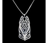 FUWIND Collier Pendentif joaillerie Colliers en Forme de Chien à chaîne pour Femmes Amoureux Colliers pour Chiens Malinois Belges Noël Anniversaire Parti Cadeau
