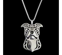 FUWIND Collier Pendentif joaillerie Couple de Mode européen et américain Pit Bull Pendentif Collier boîte Dame chaîne Pitbull Collier Noël Anniversaire Parti Cadeau