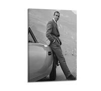 FUWKKZM Poster de film vintage 007 James Bond - Sean Connery - Décoration murale sur toile pour salon, chambre à coucher - 60 x 90 cm
