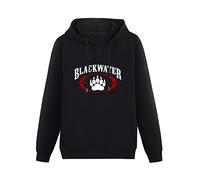 fuwo Hooded Blackwater Nice Long Sleeve Sweatshirts Black 3XL