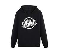 fuwo Hooded The Strokes Reptillia is This It Album Music Long Sleeve Sweatshirts Black XL