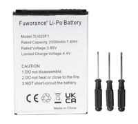 Fuworance 2000mAh 3.85V TLi020F1 Batterie Compatible avec Alcatel One Touch 7040D,7041X,Elevate,Fierce 2,Idol 2 Mini 2, Pixi U5,Pop 2 4.0 LTE,Pop Astro,Pop C7 Dual,OT-4037V,OT-4045,OT-5017,OT-5042A